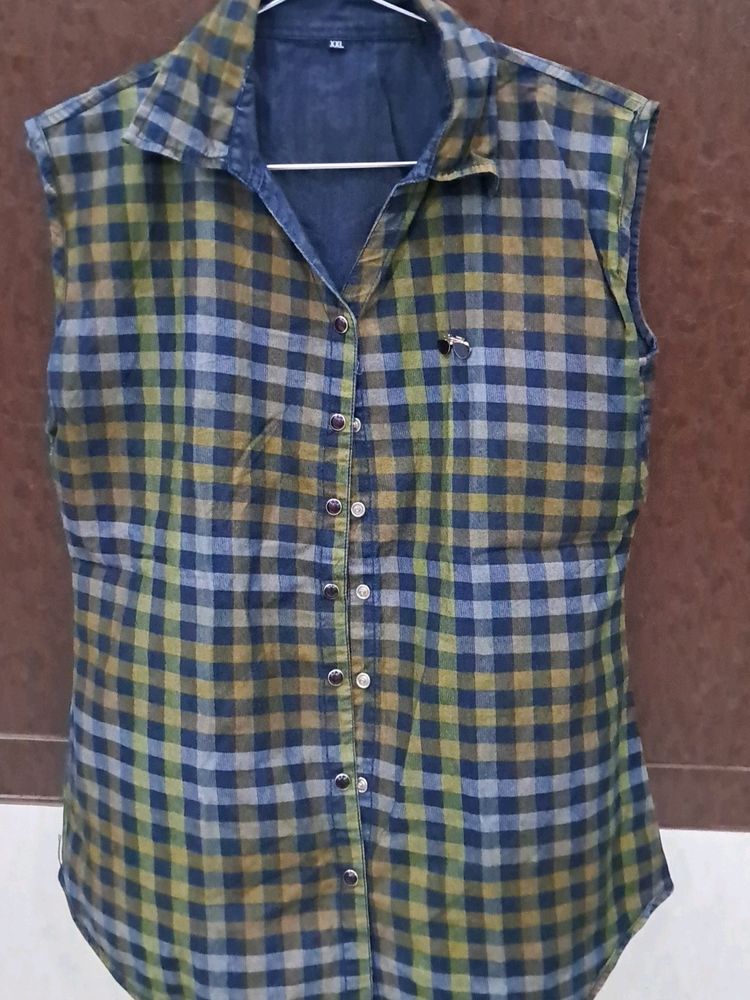 Denim  Top Style Shirt