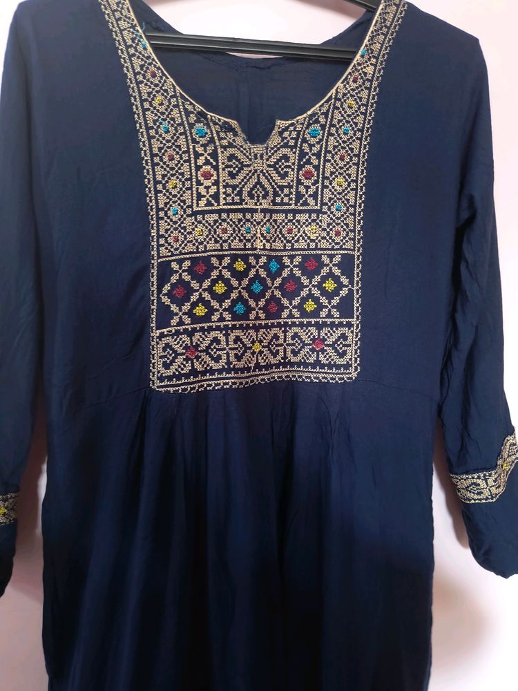 Navy Blue Kurta