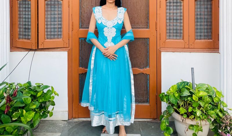 Navratri Anarkali Suit With Dupatta