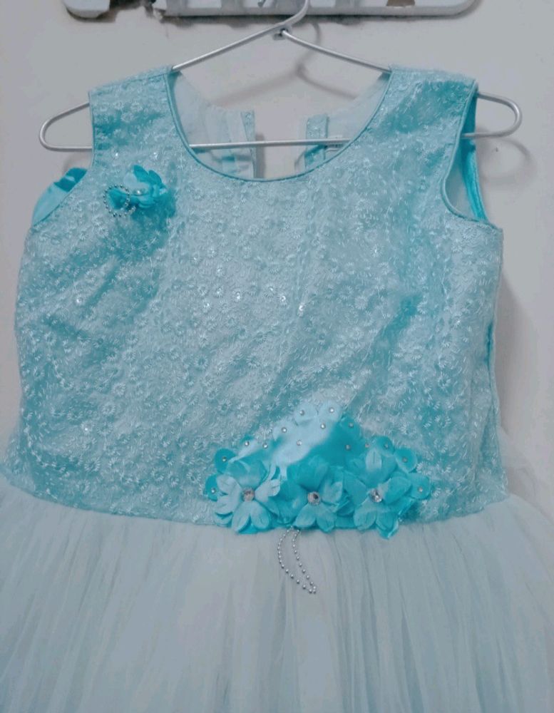 PARTY WEAR SKY BLUE FROCK (GIRL KID)