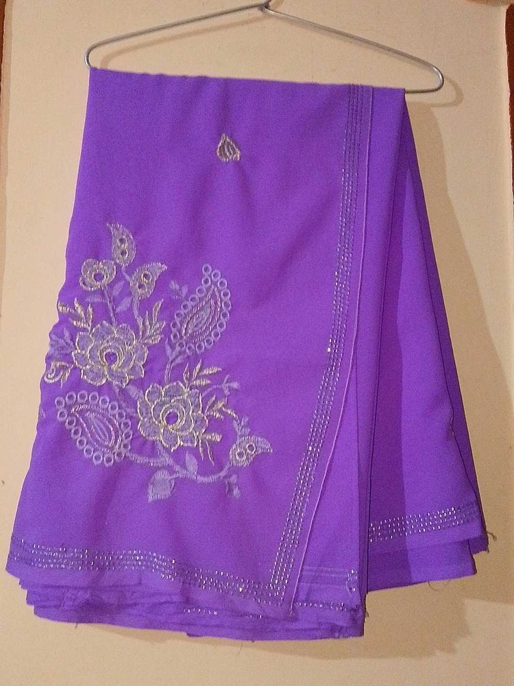 Embroidery work saree