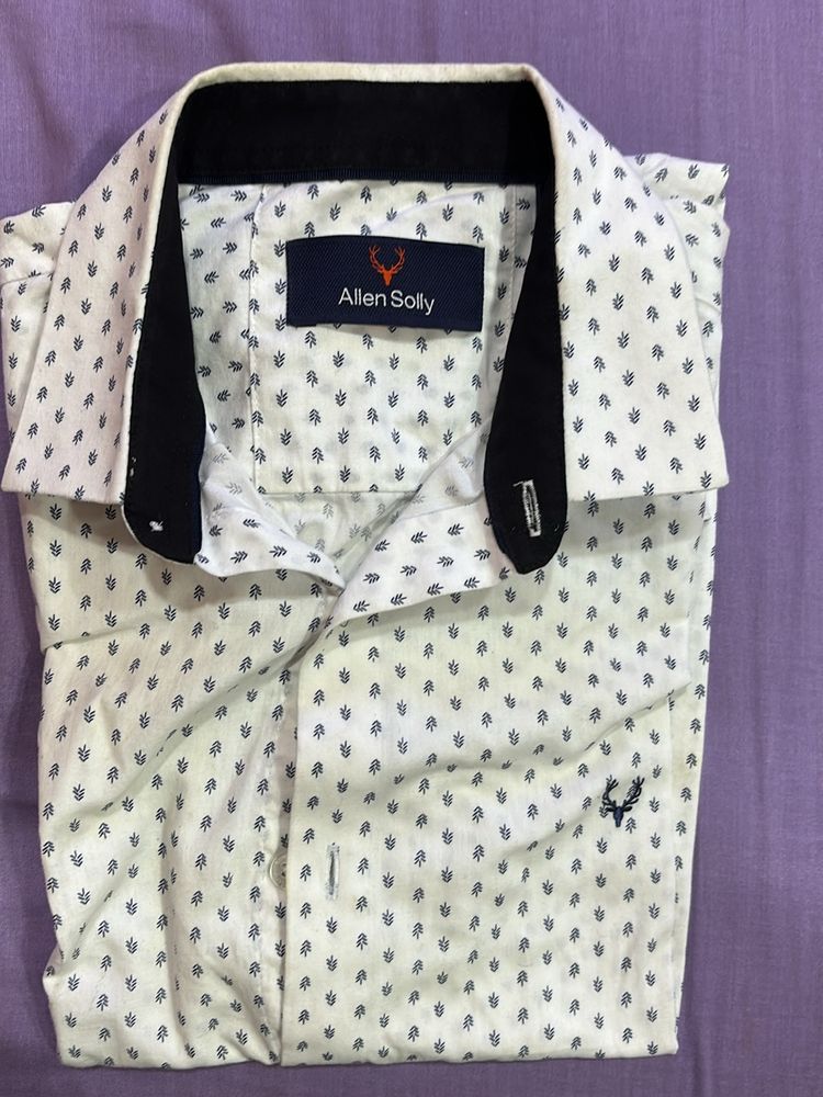 Allen Solly Dotted White Shirt