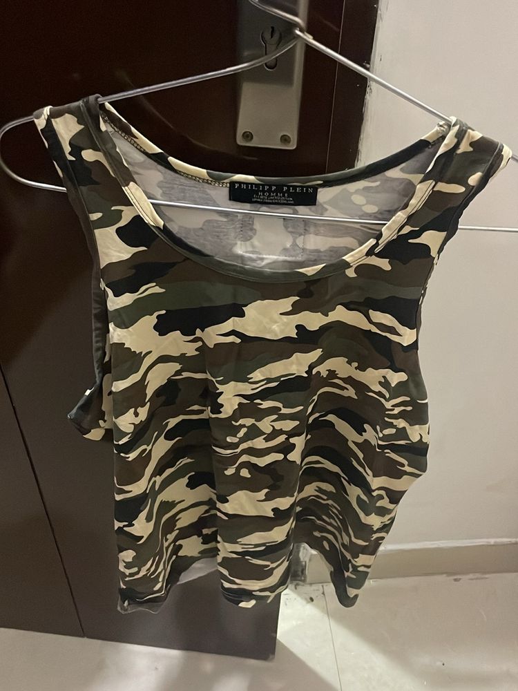 Army Print Vest