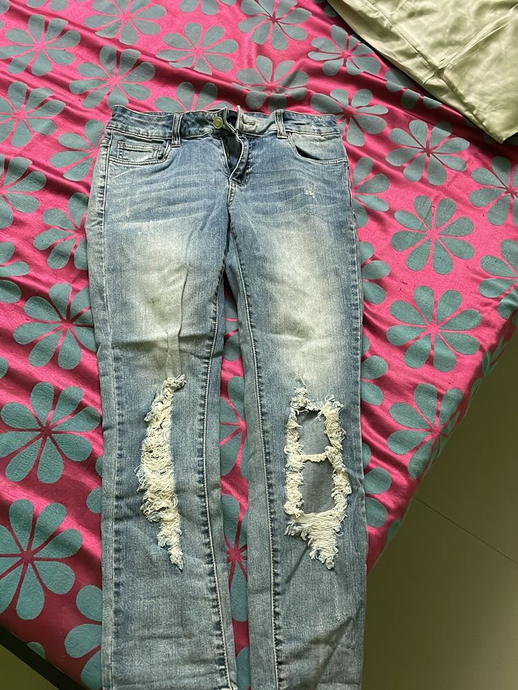 Forever 21 Ripped Jeans