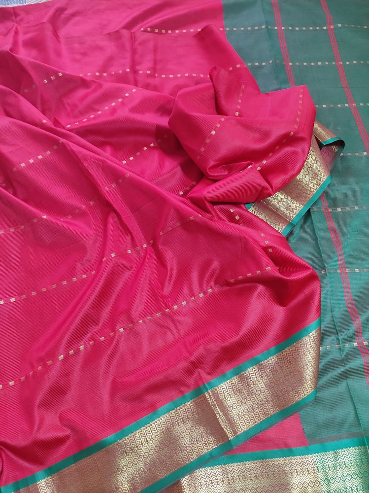 Red N Green Silk Saree