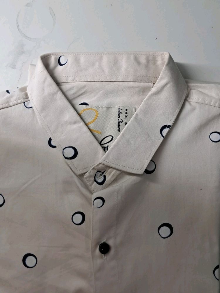 Spotted Cream Shirt