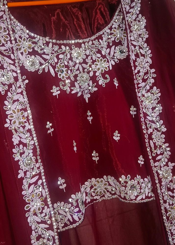 Three Piece Blouse Lengha With Jacket