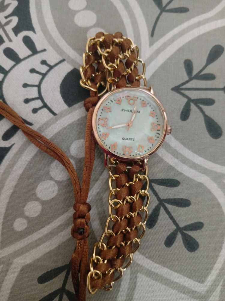 Brown Band Watch For Women