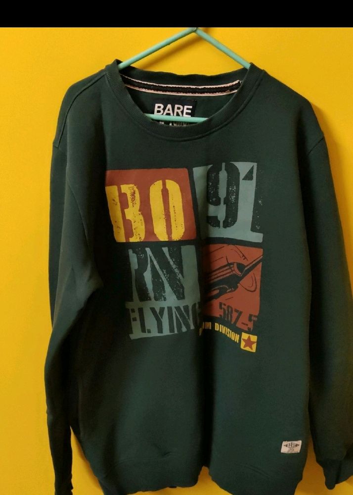 Bare Denim Men Green Sweatshirt