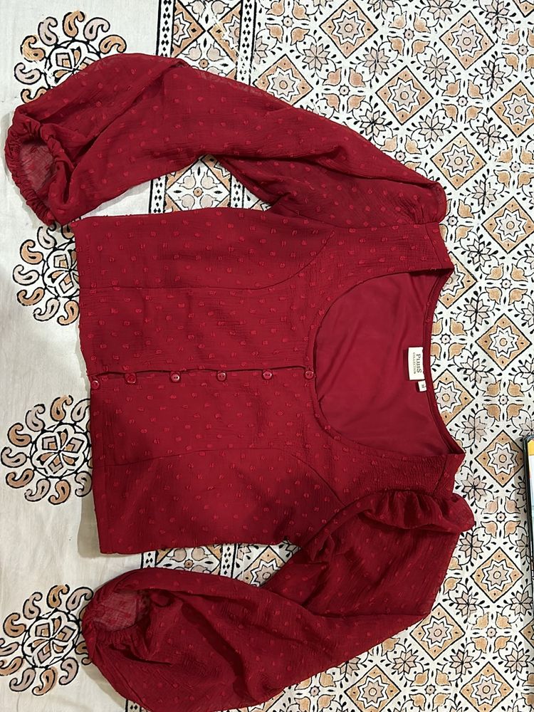 Maroon Fitten top❤️