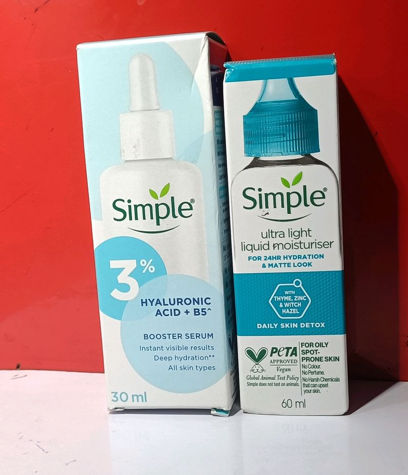 Simple Combo Of Hyaluronic Serum & Moisturizer