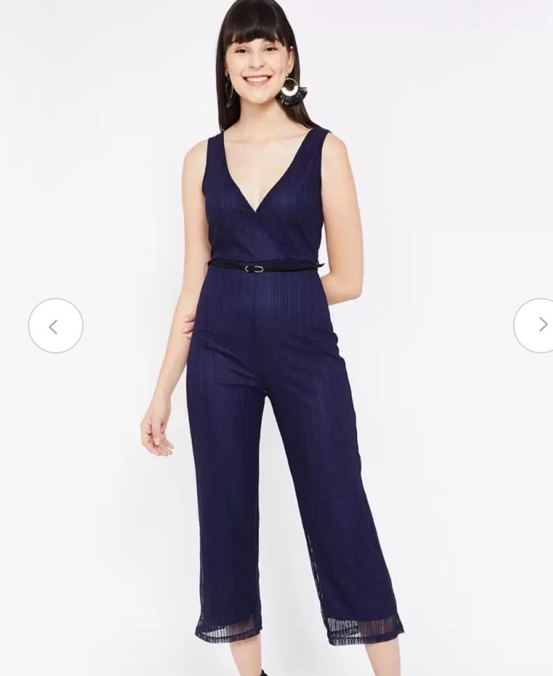 GINGER BY LIFESTYLE NAVY BLUE JUMPSUIT