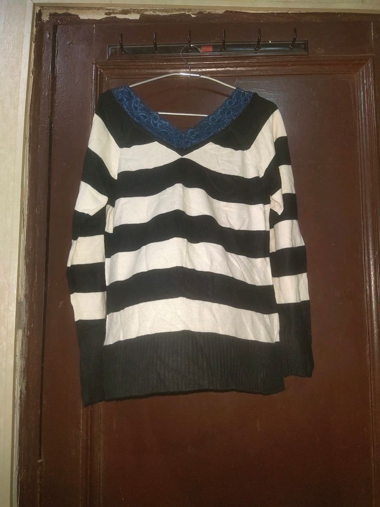 Women V Neck Winter Sweater