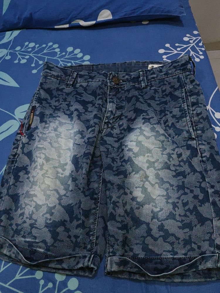 Blue Colour Shorts for Night ware