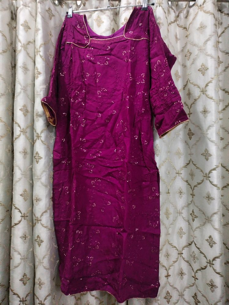 Purple Organza Kurta