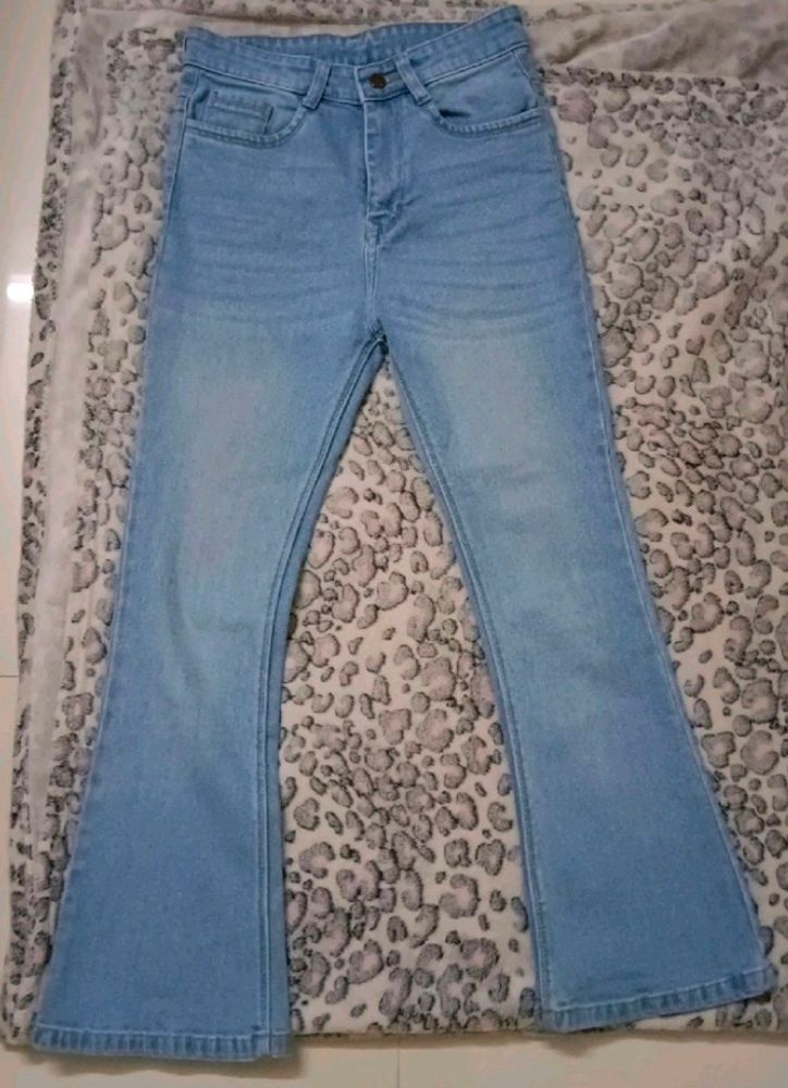 Light Blue Bell Bottom Jeans