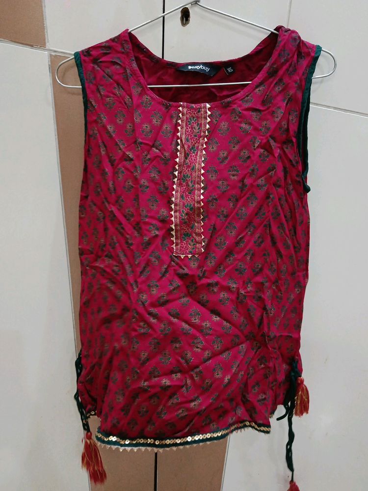 Red Tunic Top