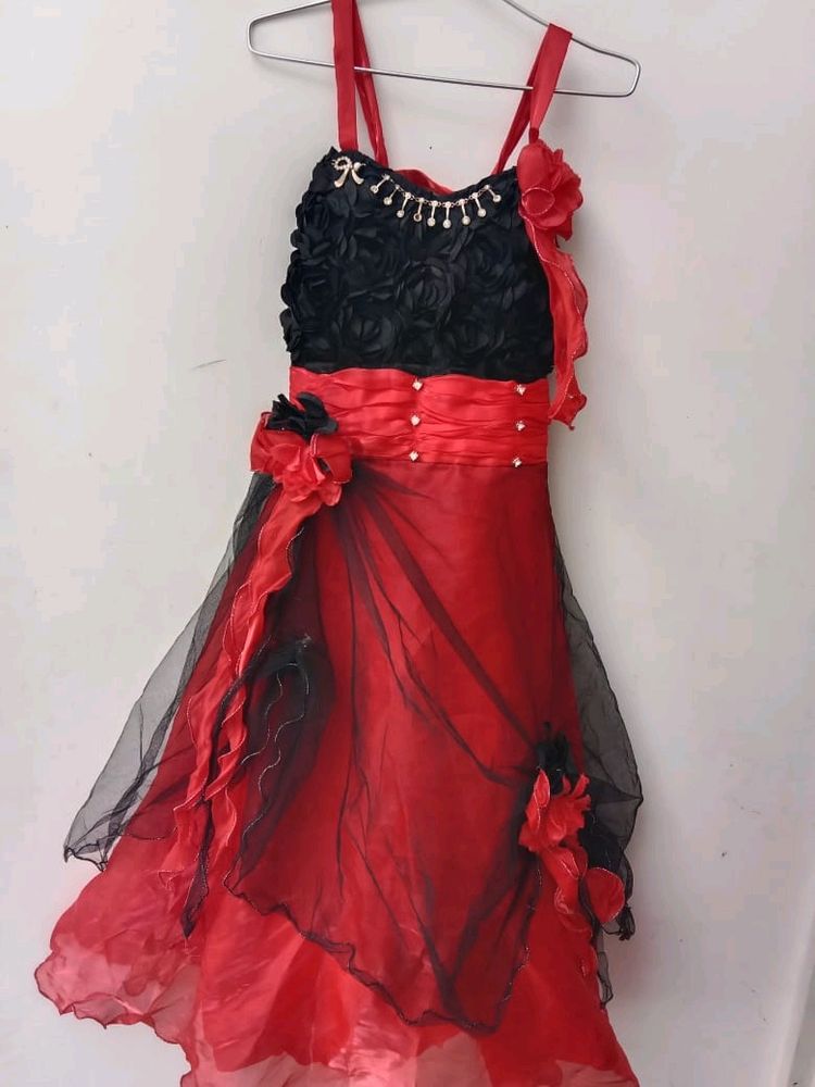 Red And Black Heavy Gown