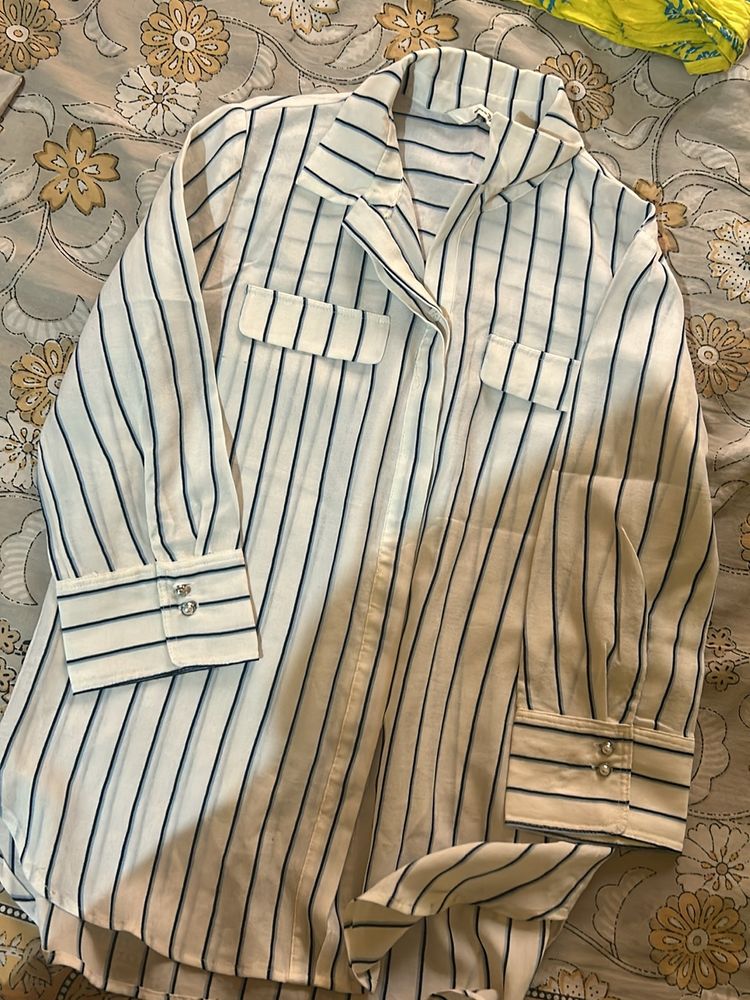 Blue Striped Casual/formal Shirt