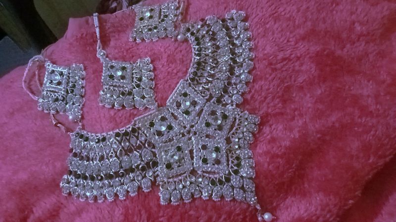 Heavy Jwellery Set#partywearnecklace #mangtika Set #bridal Jwellery