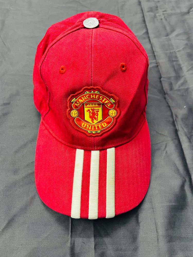 🇨🇳Adidas Manchester United Red cap Rare