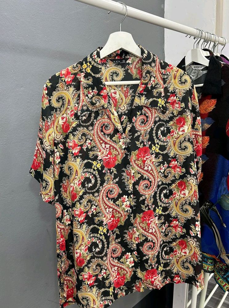 Paisley floral printed shirt