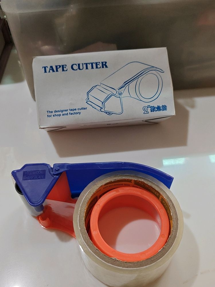 Tape Cutter With Free Tap And Perfume Earphone Fre