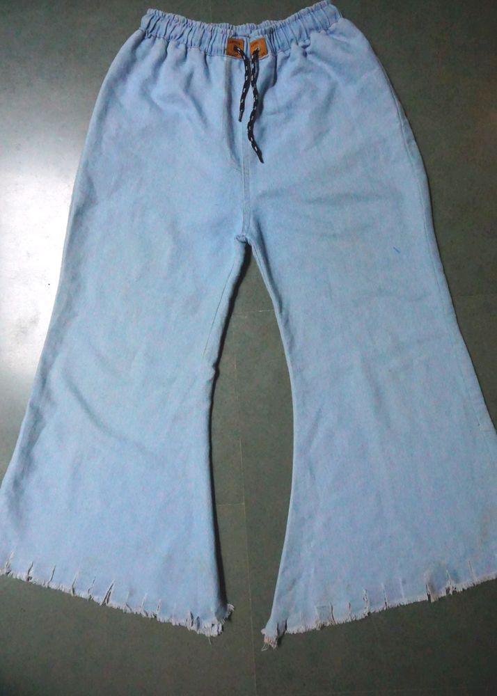 Blue Flared Bootcut Pants