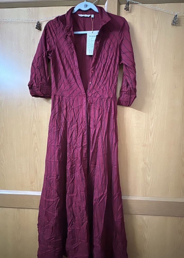 Maxi Shirt Dress With Pocket