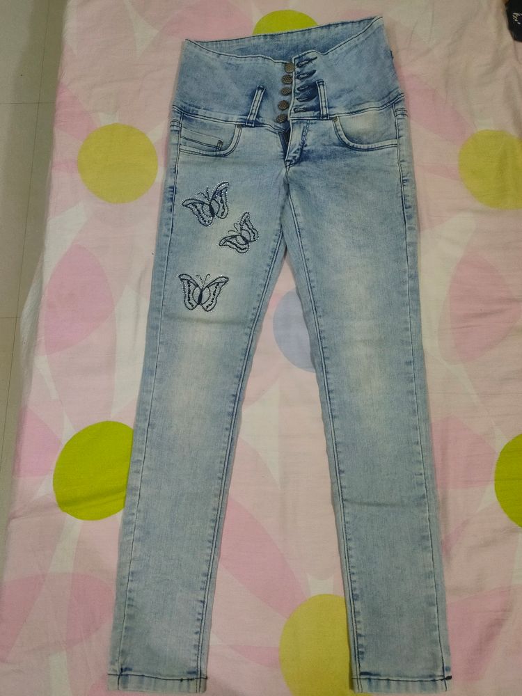 Blue High Waist Jeans