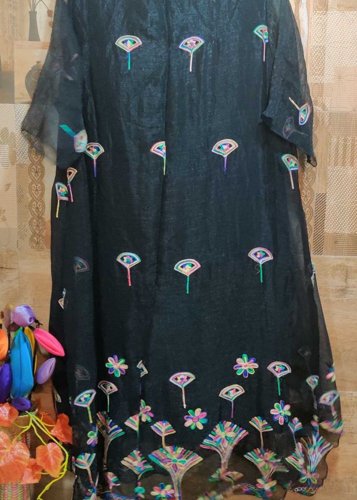 Brand New Pure Chiffon Embroidery Kurta With Inner