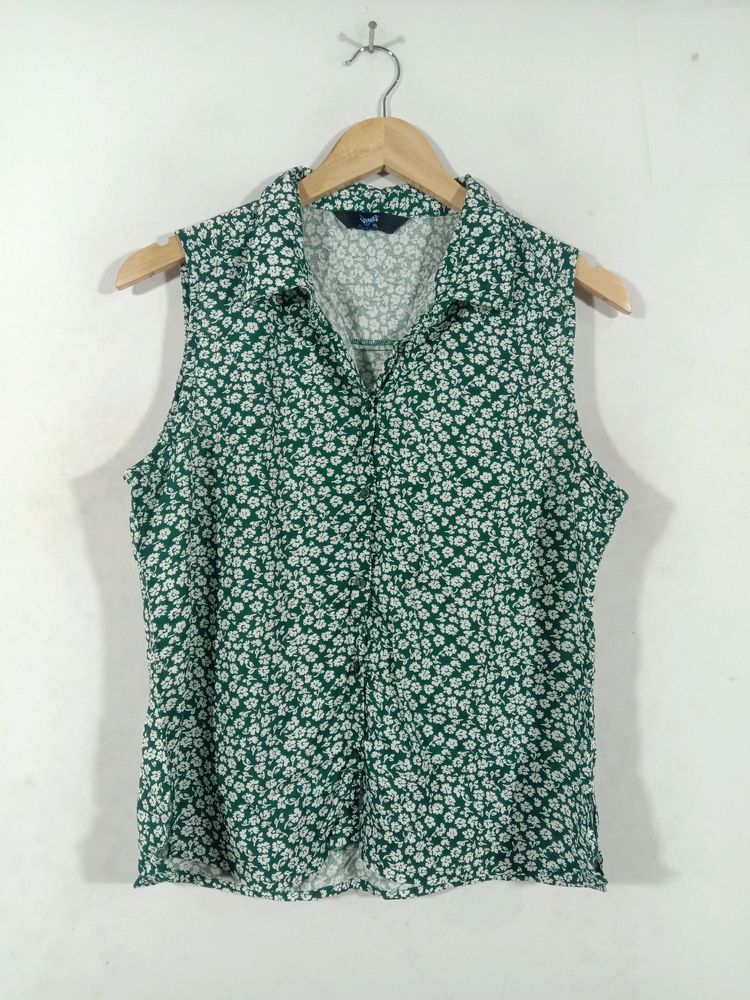 Green Casual Top (Women's)