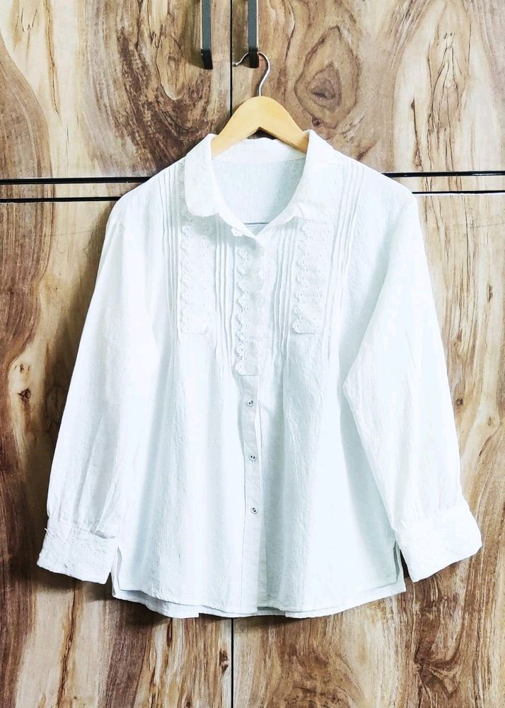 White Designer Shirt Size-40-42