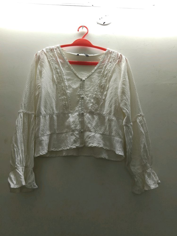 ZUDIO white Top Fullseelved