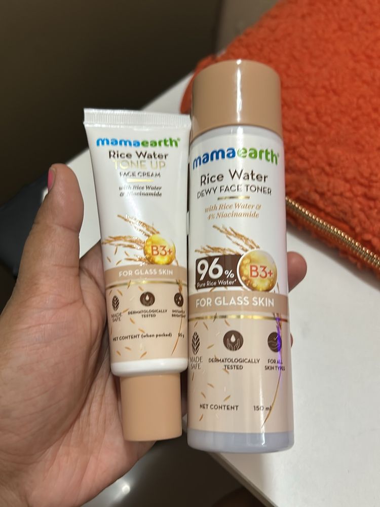 Mama earth Rice Water Toner & Cream