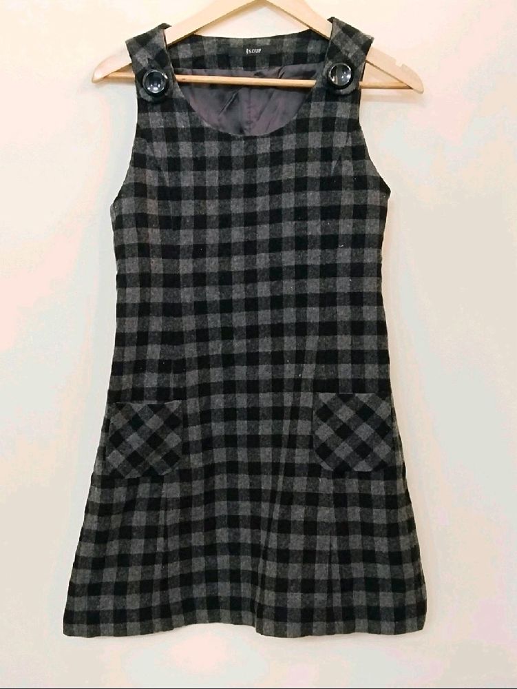 Checked Classy Short Dress