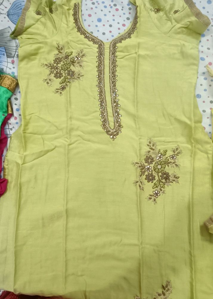 Fully Stitched Suit With Beautiful Work