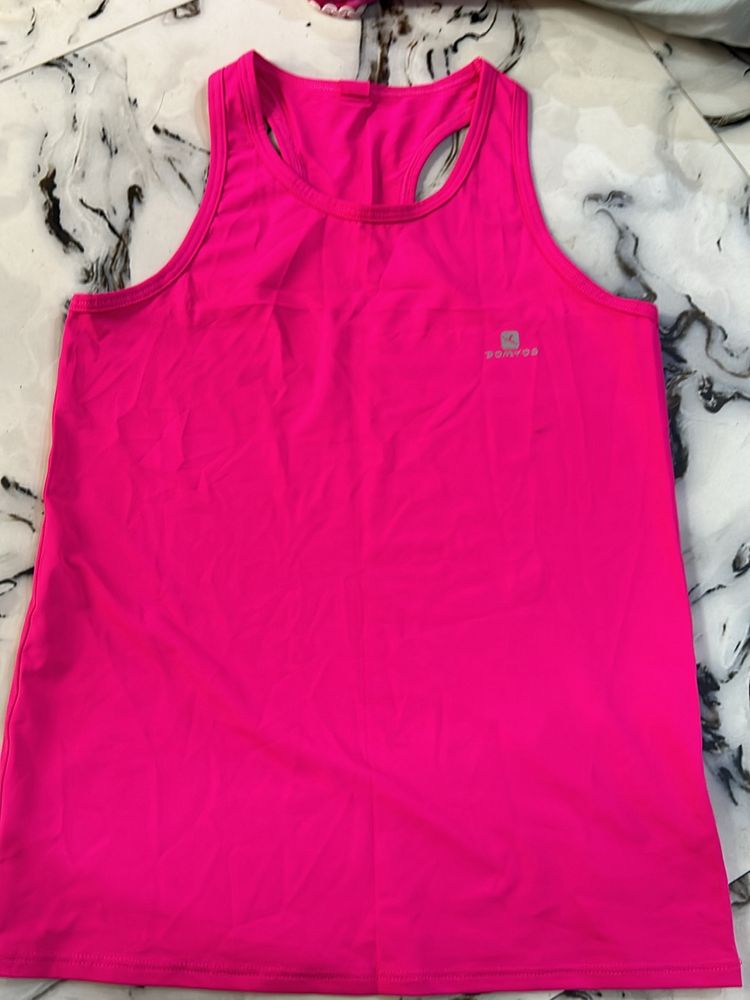 Magenta Linen Top