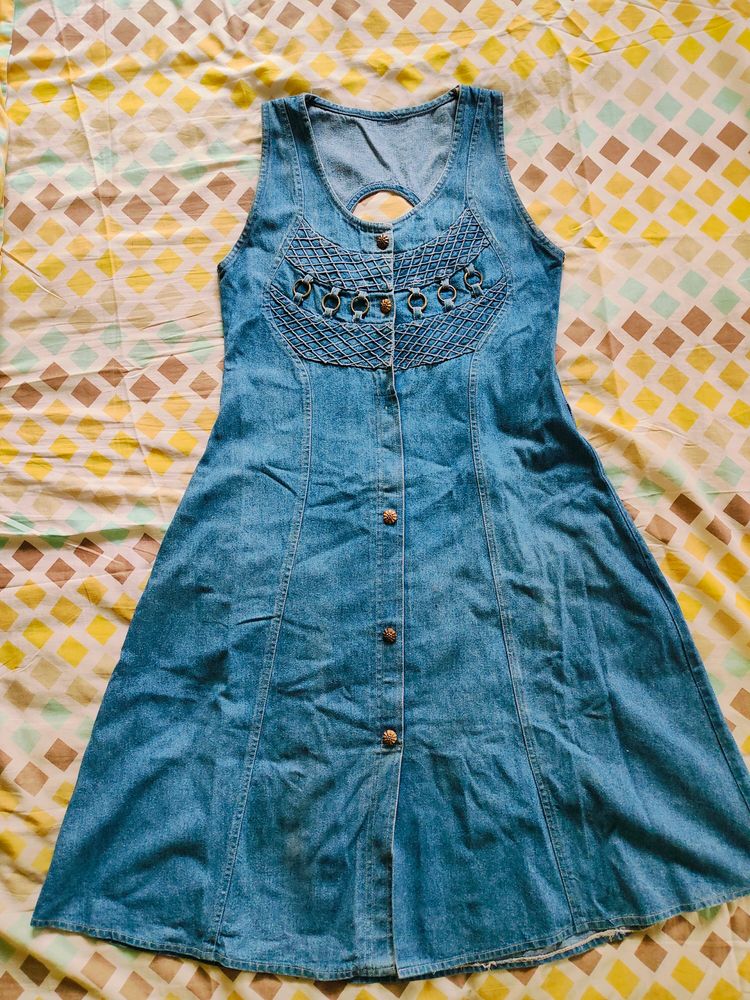 Blackless Denim Dress