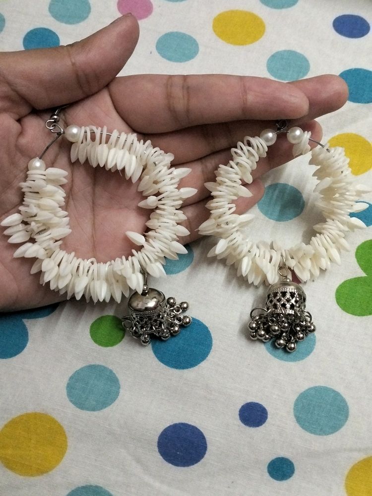 Pearl White Moti Jhumka