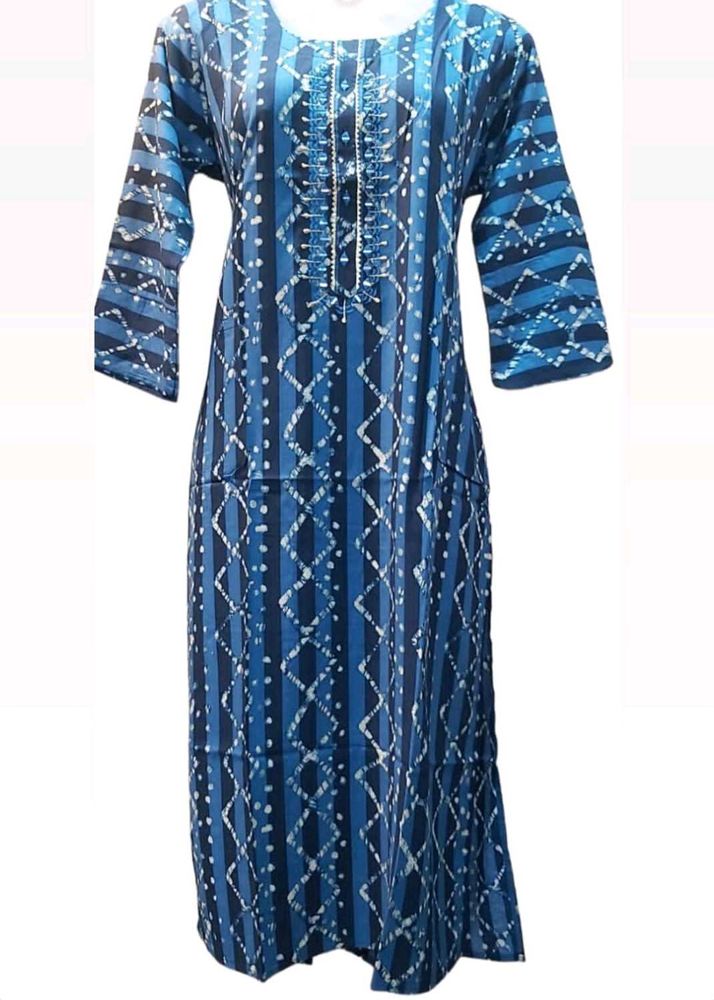 Blue Straight Cut Kurta