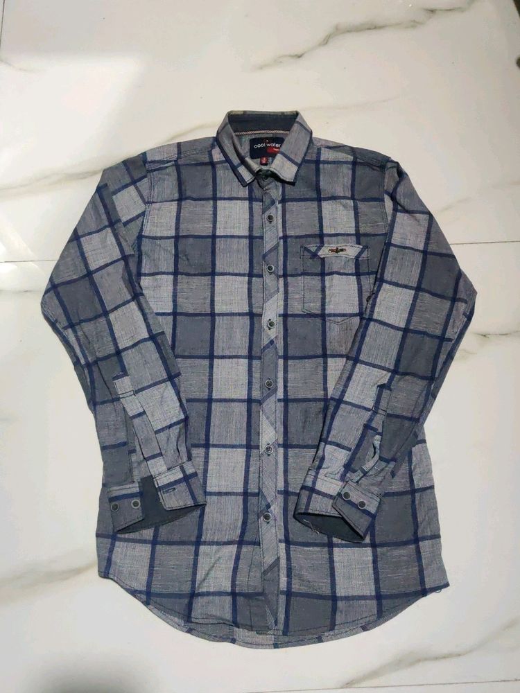 Casual Check Shirt Men