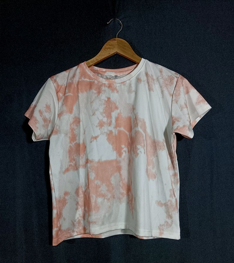 Peach & White Tee