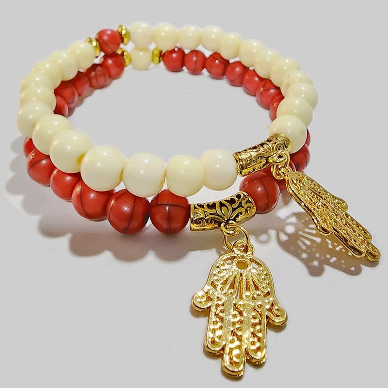 Red & White Fashion Bracelets easy to fit in hand