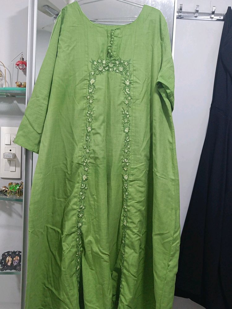 Princess Anarkali Green Kurti