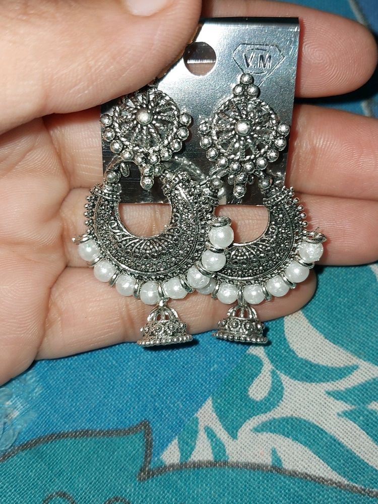 Oxidized Earring