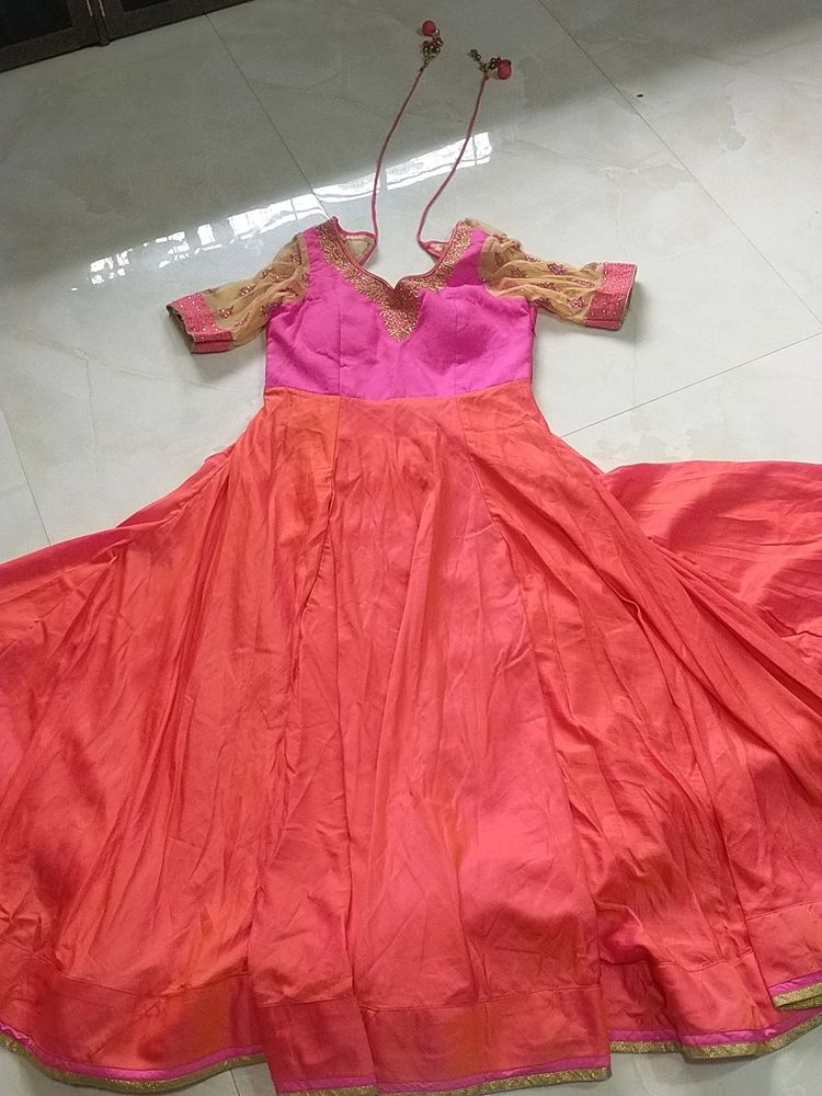 Full Gher Anarkali Gawn With Dupatta