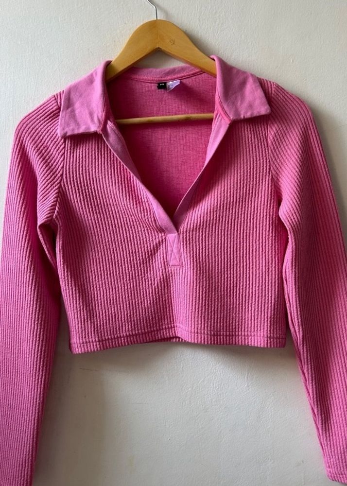 H&M Pink Ribbed Top