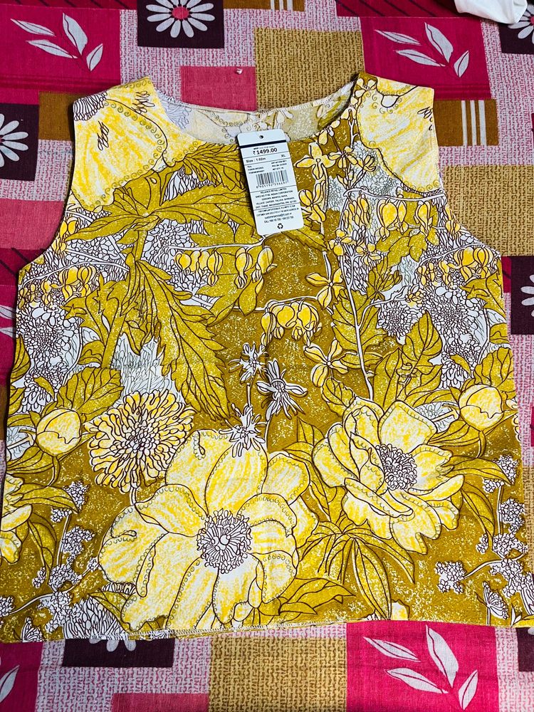 Yellow Floral Top