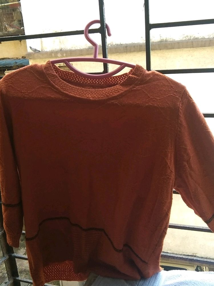 Orange Sweatshirt For Women Stylish